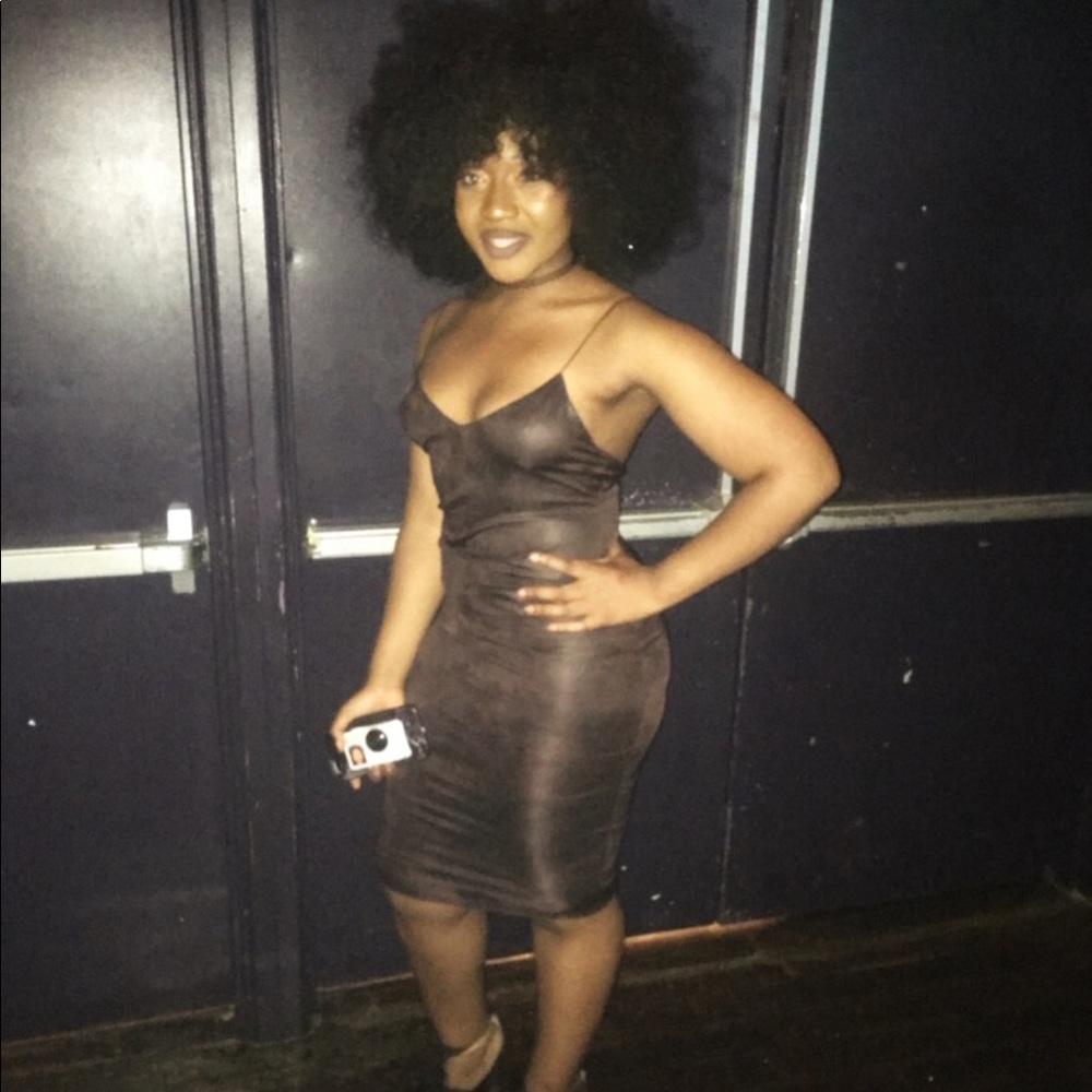 Brown soft leather Dress